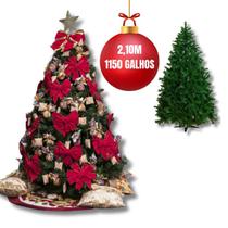 Árvore De Natal Grande Cheia 210cm Pinheiro Luxo 1150 Galhos Premium