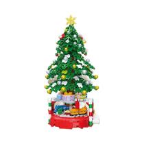 Árvore De Natal Grande E Pequena Verde E Rosa, Bloco De Montar, Planta Em Vaso, Decorações De Árvore De Natal Grande E Pequena Verde E Rosa, Bloco De Montar, Planta Em Vaso, Decorações De