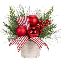 Árvore de Natal Hollyone Small 28cm artificial com enfeites