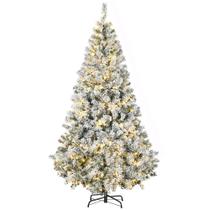 Árvore de Natal HOMCOM 6 Pés com 638 Galhos Flocados - Aspecto Nevado