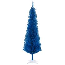 Árvore de Natal HOMCOM, lápis artificial de 6 pés com 390 pontas, azul