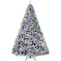 Árvore de Natal Hykolity Prelit Snow Flockada de 2,3 m com 450 LEDs