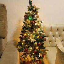 Árvore De Natal Iluminada Led 1,5 M Com 220 Galhos Festão - RK
