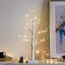 Árvore de Natal iluminada por vanthylit White Birch 60 cm com LED Árvore de Natal iluminada por vanthylit White Birch 60 cm com LED