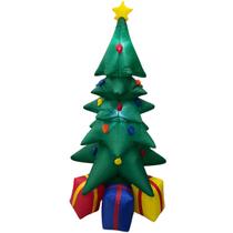 Árvore de Natal Inflável 2,13m com Presentes Decorativa
