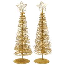 Árvore de Natal Juvale Mini Gold 26,67 cm, decoração de mesa Árvore de Natal Juvale Mini Gold 26,67 cm, decoração de mesa