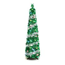 Árvore de Natal Kungfuking de 5 pés com 90 luzes coloridas e enfeites