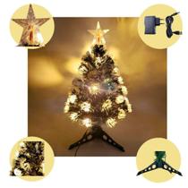 Árvore de Natal LED Cristal Luz Estrela Amarela Pequena 60cm - MultiA