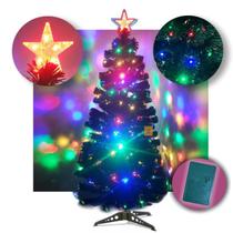 Árvore de Natal LED Fibra Ótica Colorida 90Cm Luzes Multifun - MultiA