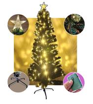 Árvore de Natal LED Fibra Ótica Cristal 180Cm Luzes Bivolt Árvore de Natal LED Fibra Ótica Cristal 180Cm Luzes Bivolt