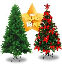 Árvore De Natal Luxo 180cm Com 600 Galhos Pinheiro Verde - ONYONSTORE