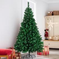 Arvore de Natal Luxo 2,1m Pinheiro Grande Verde Cheia 1000 Galhos Montagem Fácil Decoração Natalina Premium Sala
