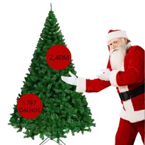 Árvore De Natal Luxo 2,40m Com 1.787 Galhos Cheia Realista