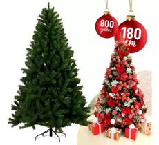 Árvore de Natal Luxo Grande Cheia Verde 1,80m 800 Galhos Bela - SA