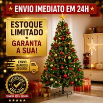 Arvore de Natal Luxo Pinheiro Grande Verde Cheia 1000 Galhos Montagem Fácil 2,1m Arvore de Natal Luxo Pinheiro Grande Verde Cheia 1000 Galhos Montagem Fácil 2,1m