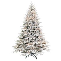 Árvore de Natal Mayhihi Prelit Flocked Artificial de 1,5 m com luzes Árvore de Natal Mayhihi Prelit Flocked Artificial de 1,5 m com luzes