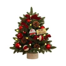Árvore De Natal Mini Luminosa De 45cm Simulação De PVC Ecológica Para Mesa