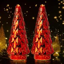 Árvore de Natal MJ PREMIER Mercury Glass, pacote com 2 LEDs vermelhos Árvore de Natal MJ PREMIER Mercury Glass, pacote com 2 LEDs vermelhos