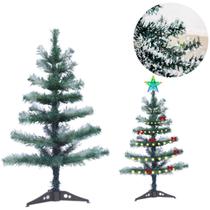 Árvore De Natal Nevada 50 Galhos 60cm Árvore Para Decoração Efeito Neve