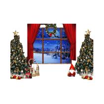 Árvore De Natal Papai Noel Presente Fundo Festa De Natal Decoração Retrato Do Bebê Photo Studio