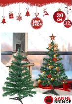 Arvore de Natal Pequena Mesa Verde 30cm 25 Galhos Com Brinde