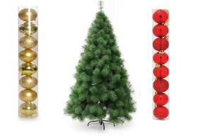 Arvore de Natal Pinheiro 1,2 metros 90 galhos com enfeites