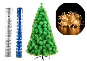 Arvore de Natal Pinheiro 1,2 metros 90 galhos com enfeites Arvore de Natal Pinheiro 1,2 metros 90 galhos com enfeites