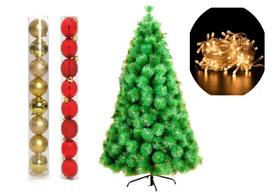 Arvore de Natal Pinheiro 1,2 metros 90 galhos com enfeites