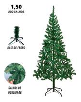 Árvore De Natal Pinheiro 150 Cm 200 Galhos Verde Decoração