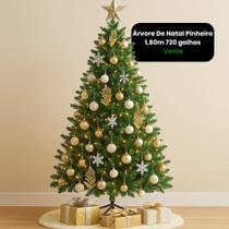Árvore De Natal Pinheiro 1,80m 720 galhos - Verde Árvore De Natal Pinheiro 1,80m 720 galhos - Verde