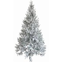 Árvore de natal pinheiro ártico nevado verde e branco 180cm c/ 400 galhos - haifa premium