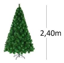 Árvore De Natal Pinheiro Cor Verde 2,40m Modelo Luxo 852 Galhos A0224E
