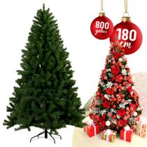 Árvore de Natal Pinheiro Luxo 1,80m 800 Galhos Premium - AuShopExpress