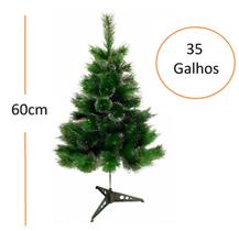 Árvore De Natal Pinheiro Luxo Pequena 60cm 35 Galhos - D' Presentes