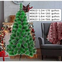 Árvore De Natal Pinheiro Luxo Verde Com Neve M - 1,20m/1,50m/1.80m/2.10m - irispark