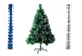 Arvore de Natal Pinheiro Nevada 1,2 metros 90 galhos com enfeites Arvore de Natal Pinheiro Nevada 1,2 metros 90 galhos com enfeites