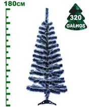 Arvore De Natal Pinheiro Nevada 320 Galhos E Base Neve 180cm