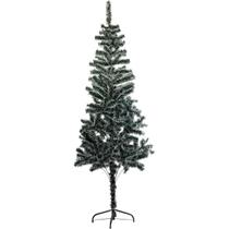 Arvore de natal pinheiro simples verde nevado 180cm com 320 galhos - fartex