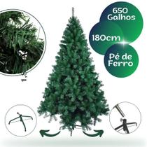 Árvore De Natal Pinheiro Tradicional Luxo 1,80m 650 Galhos