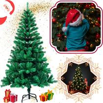 Árvore de Natal Pinheiro Tradicional Verde 1,5m 1,8m 2,1m com 300 400 600 Galhos Decoração Natalina