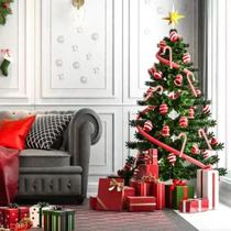 Arvore De Natal Pinheiro Verde 1,80m 650 Galhos Festas Natal