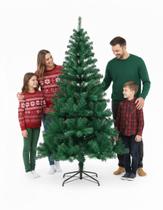 Árvore De Natal Pinheiro Verde 2,10m 450 Galhos Luxo Arv210v