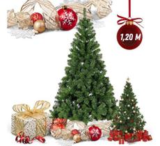 Árvore De Natal Pinheiro Verde Decoração 1.20m Com 120 Galhos