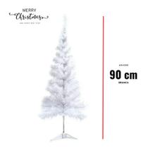 Arvore De Natal Plástico Branca Tradicional Artificial 90cm