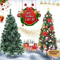 Árvore De Natal PomPom Pontas Nevadas Luxo Decoração 1.2m, 1.5m, 1.8m ou 2.1m 577 Galhos LuvinCo