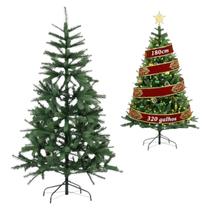 Arvore De Natal Premium Cheia Pinheiro 180cm 320 Galhos Verde