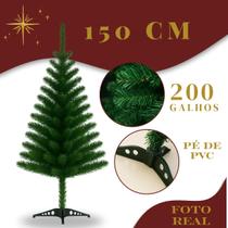 Arvore De Natal Premium Luxo 150cm 200 Galhos Verde Tradicional Pinheiro 1,50m Cheios Natalina