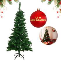 Arvore De Natal Premium Luxo 150cm 400 Galhos Verde Tradicional Pinheiro Canadense 1,50m Galhos Cheios Arvore Natalina