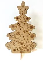 Árvore de Natal Quebra Cabeça Encaixes para Pintar 60cm