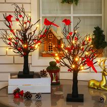 Árvore de Natal Realspring Lighted Mini Birch com 24 LED de 60 cm Árvore de Natal Realspring Lighted Mini Birch com 24 LED de 60 cm